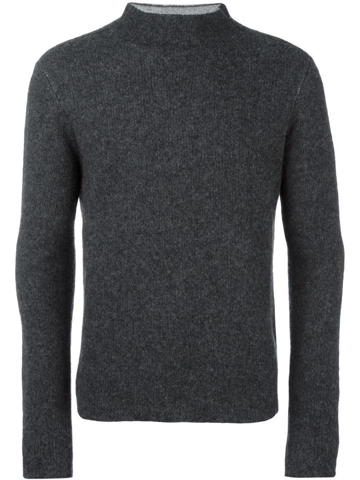 Emporio Armani High Neck Jumper, Men's, Size: 52, Wool/yak