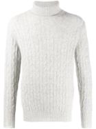 N.peal 007 Cable Roll Neck Sweater - Grey
