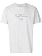 A.p.c. Logo Print T-shirt - Grey