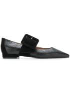 L'autre Chose Buckle Ballerina Shoes - Black