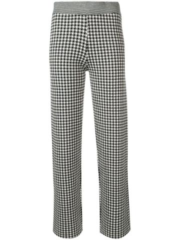 Philo-sofie Houndstooth Cropped Trousers - Black