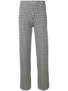 Philo-sofie Houndstooth Cropped Trousers - Black