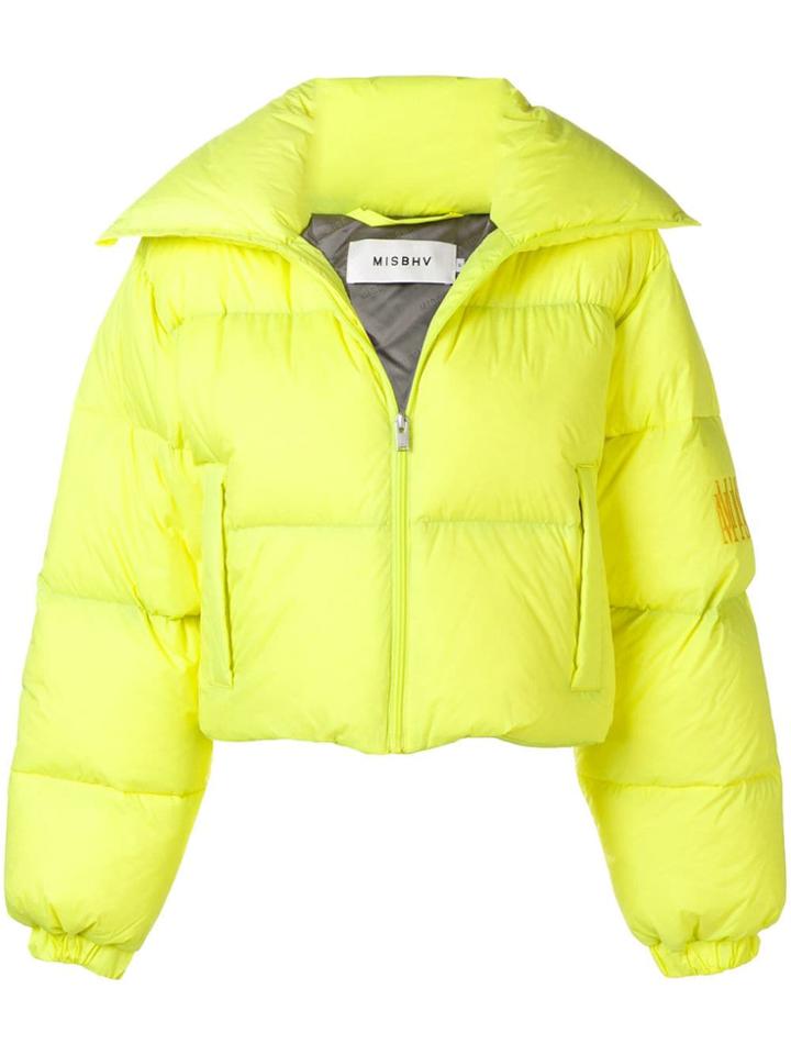 Misbhv Cropped Padded Jacket - Yellow & Orange