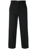 Barena - Cropped Trousers - Women - Cotton/polyamide/spandex/elastane - 38, Black, Cotton/polyamide/spandex/elastane