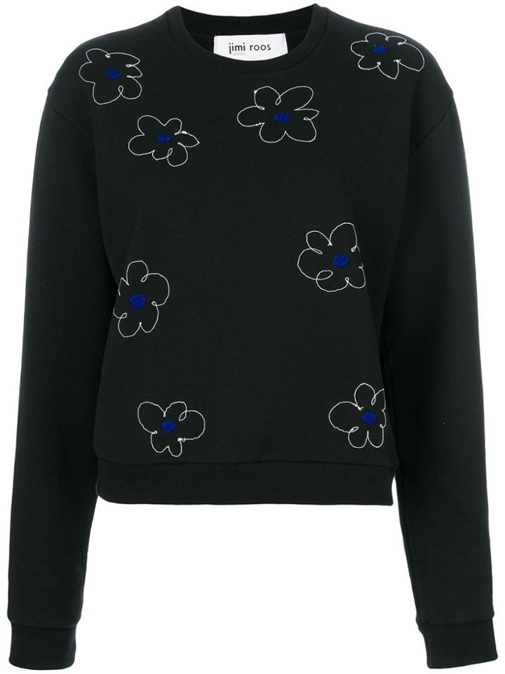 Jimi Roos Floral Print Sweatshirt - Black