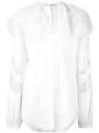 Nina Ricci Lace Cape Collar Blouse - White