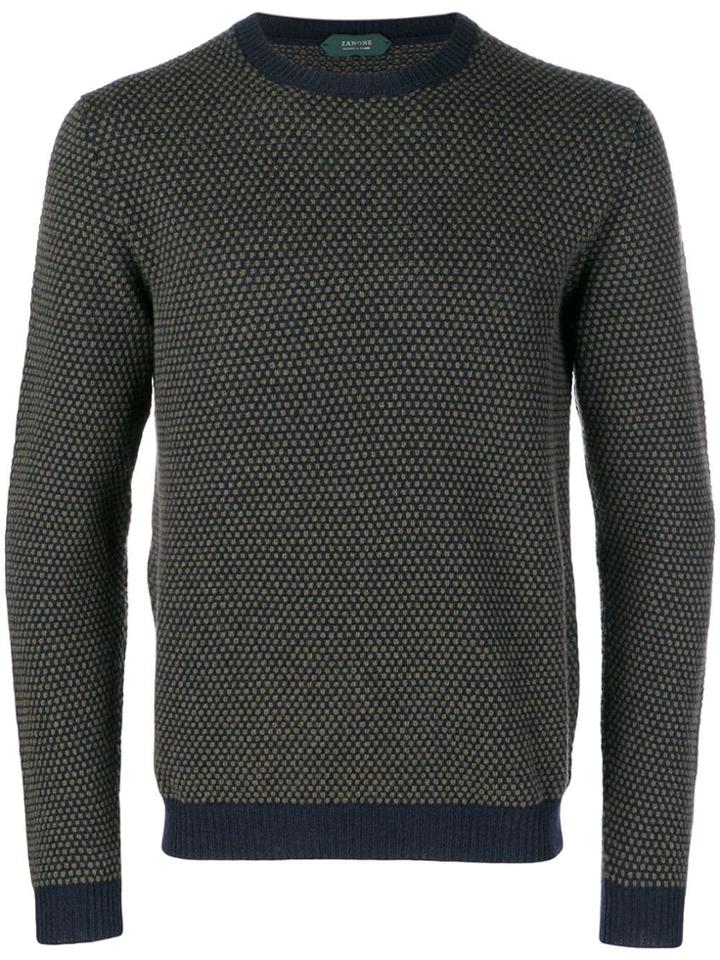 Zanone Round Neck Sweater - Brown