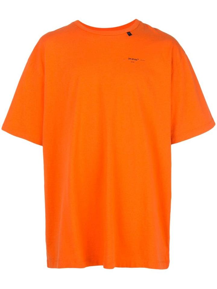 Off-white Abstract Arrows Embroidery T-shirt - Orange