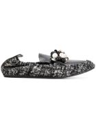Lanvin Loafers With Embellished Detail - Black