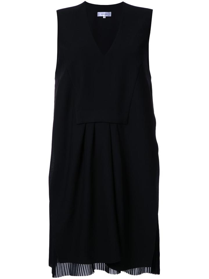Carven V-neck Dress, Women's, Size: 38, Black, Polyester