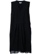 Carven V-neck Dress, Women's, Size: 38, Black, Polyester