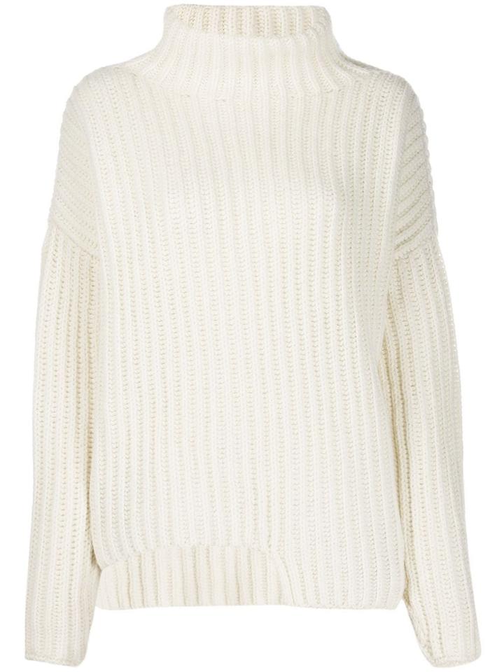 Thom Krom Roll-neck Ribber Sweater - White