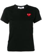 Comme Des Garçons Play Embroidered Logo T-shirt - Black