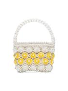 Shrimps Shelly Beaded Tote Bag - White