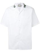 Gucci - Floral Embroidered Camp Collar Shirt - Men - Cotton - 46, White, Cotton