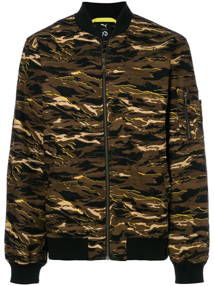Puma Camouflage Print Bomber - Brown