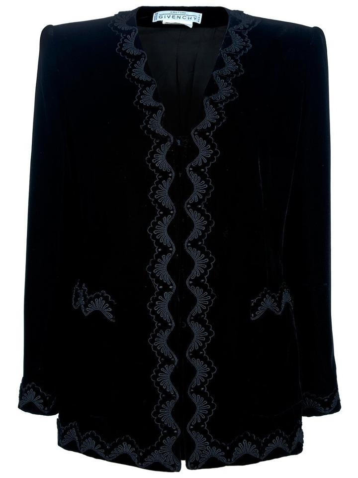 Givenchy Vintage - Embroidered Jacket - Women - Cotton - 42, Women's, Black, Cotton