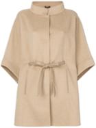 Loro Piana - Wide Sleeve Belted Jacket - Women - Lamb Skin/cashmere - One Size, Nude/neutrals, Lamb Skin/cashmere