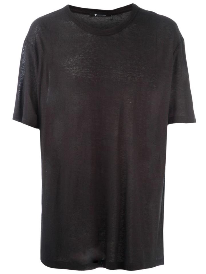 T By Alexander Wang Pilling T-shirt, Men's, Size: Small, Black, Silk/rayon