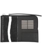 Rick Owens Stitch Detailed Clutch, Men's, Black, Leather/cotton/metal