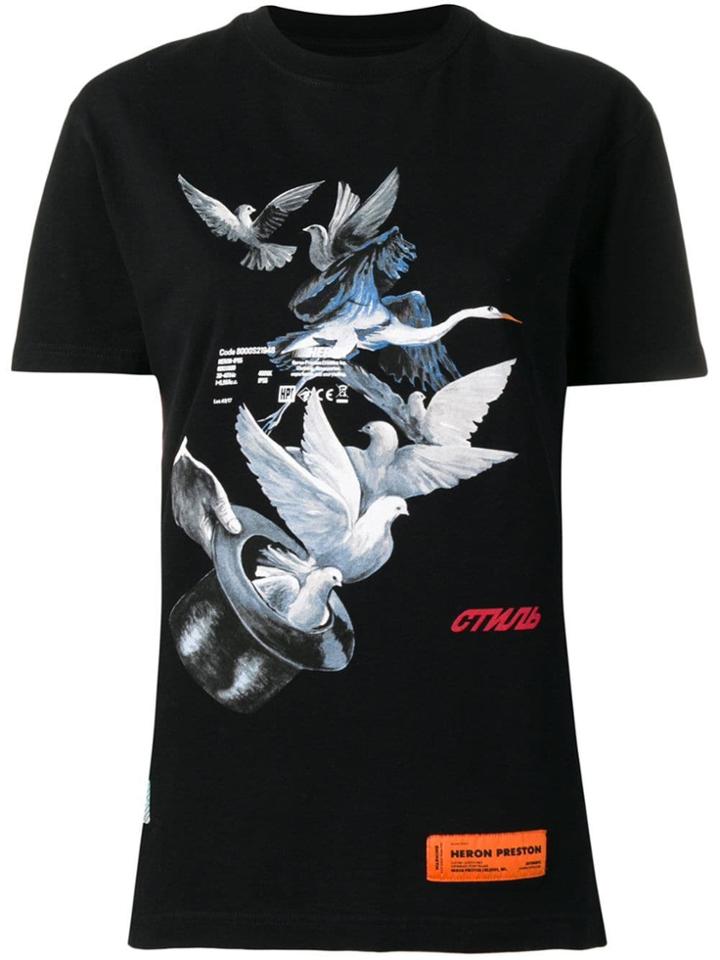 Heron Preston Doves Print T-shirt - Black