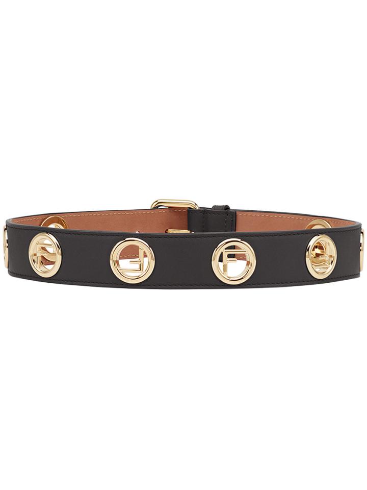 Fendi Eyelet Belt - Black
