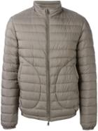 Herno Padded Zip Jacket, Men's, Size: 54, Grey, Polyamide/polyurethane/feather Down