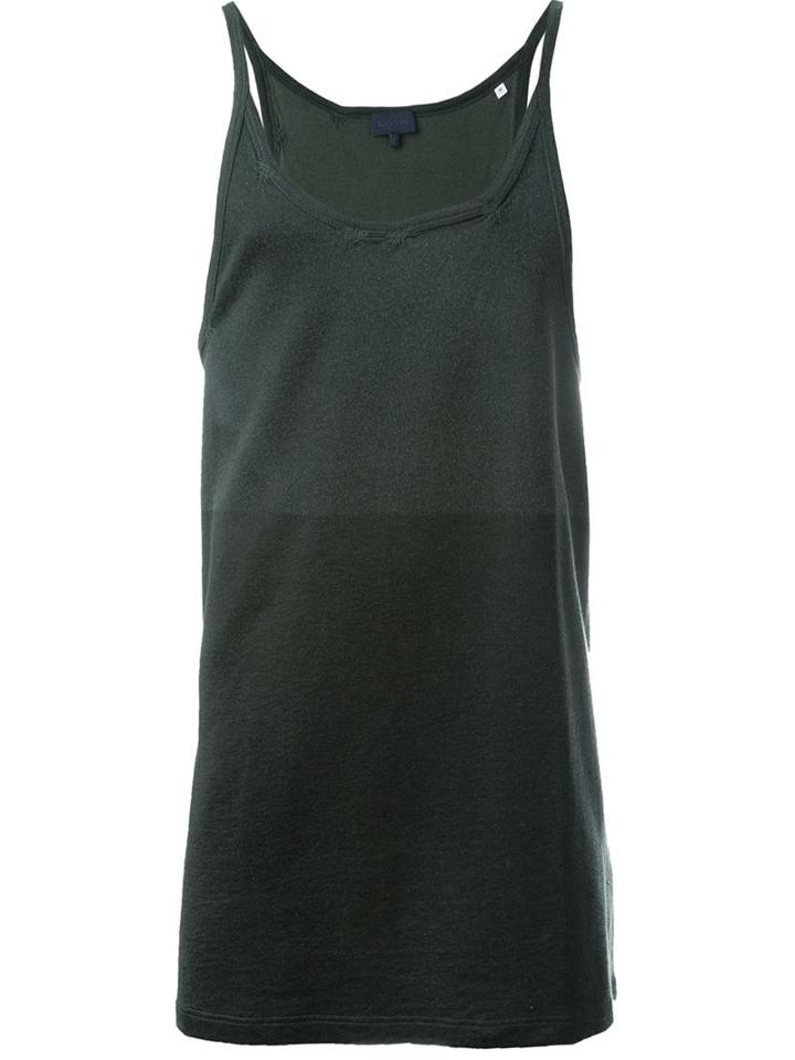 Lanvin Long Vest Top, Men's, Size: S, Green, Cotton/rayon