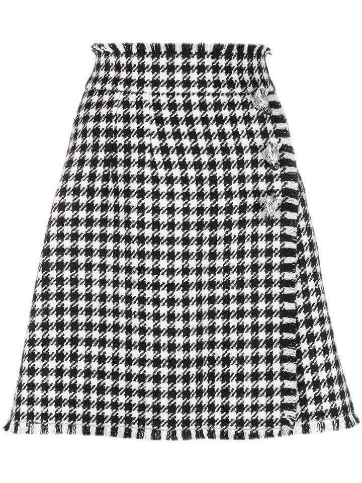 Dolce & Gabbana Vichy Pattern Skirt - Black