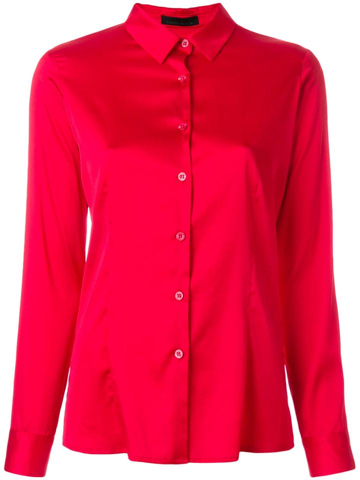 Frankie Morello Satin Shirt - Red
