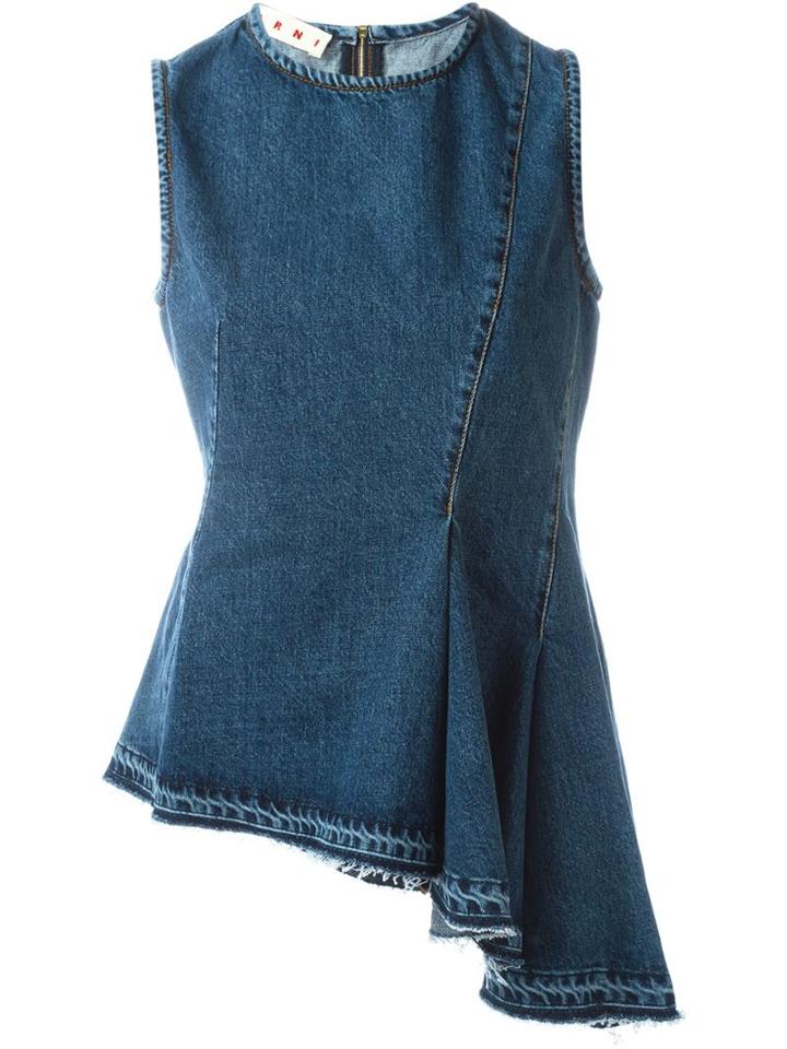 Marni Denim Asymmetric Top
