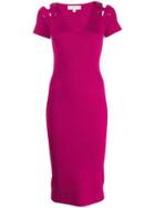 Michael Michael Kors Ribbed Knitted Dress - Pink
