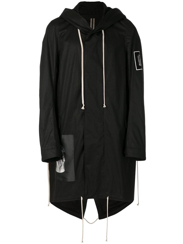Rick Owens Drkshdw Oversized Hooded Coat - Black