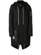 Rick Owens Drkshdw Oversized Hooded Coat - Black