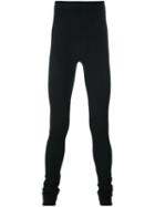 Isabel Benenato Fine Knit Leggings, Men's, Size: Small, Black, Cotton/wool