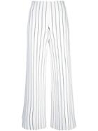 Rosetta Getty Striped Flared Trousers - White