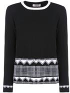 D.exterior Patterned Sweater - Black