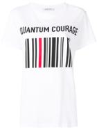 Quantum Courage Barcode Print T-shirt - White