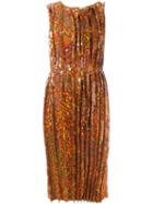 Nina Ricci Sequinned Pleated Dress
