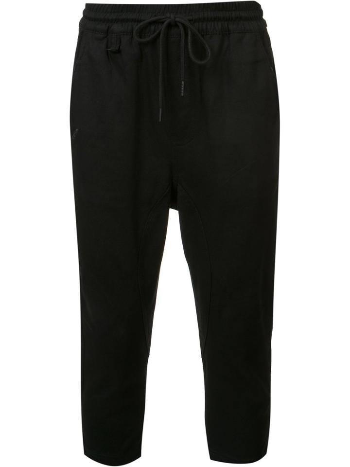 Publish Cropped Casual Trousers, Men's, Size: 30, Black, Spandex/elastane/cotton