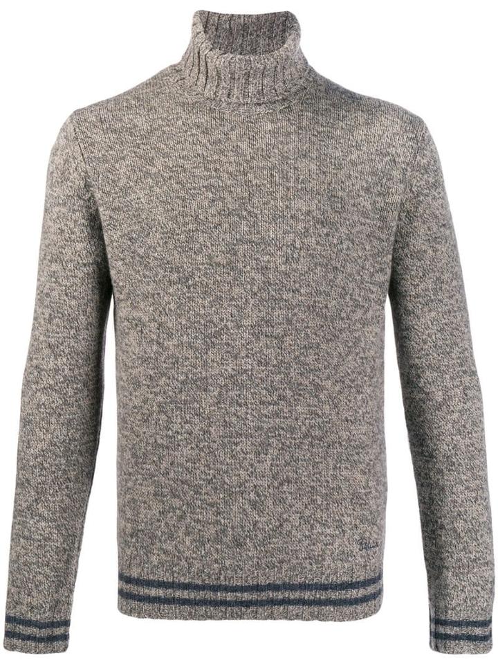Lardini Rollneck Knit Sweater - Brown