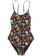 Mc2 Saint Barth Graphic Print One Piece - Black