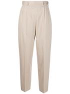 Valentino Pre-owned 1980s Tapered Trousers - Neutrals