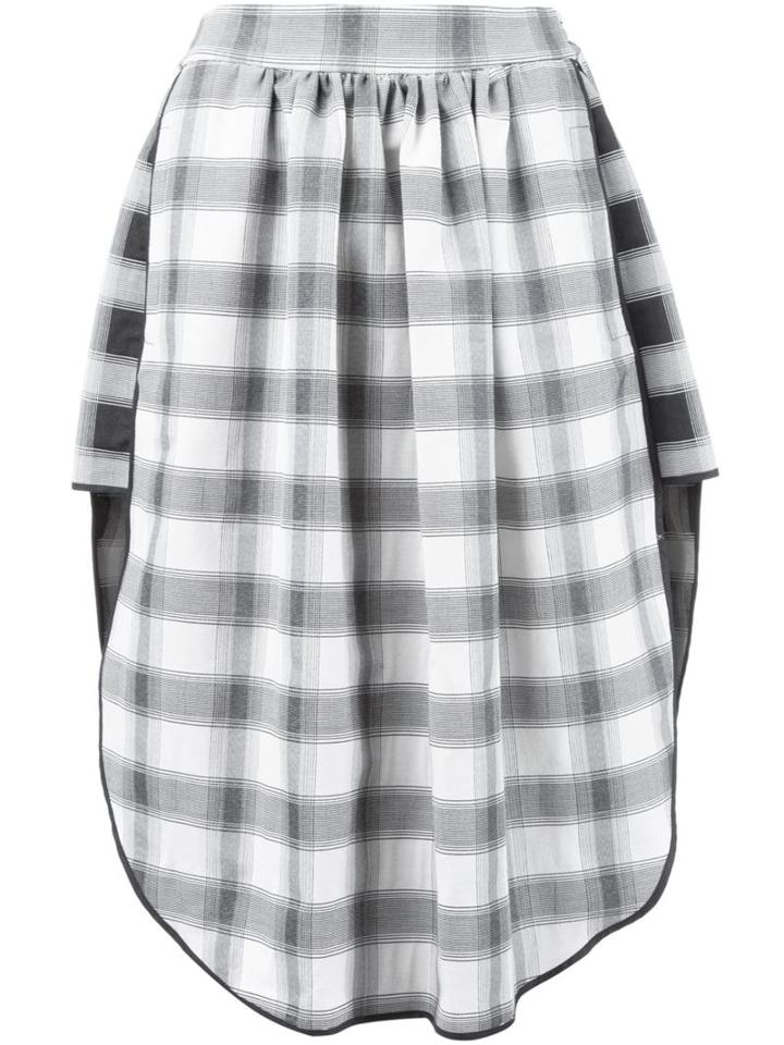 Vivienne Westwood Checked Pleat Detail Skirt, Women's, Size: S, Black, Polyester/cotton/spandex/elastane