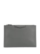 Givenchy Antigona Leather Clutch Bag - Grey