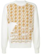 Maison Margiela Dogtooth Embroidered Sweater - Nude & Neutrals