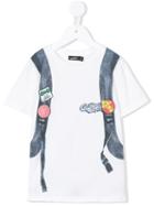 Junior Gaultier Skate Print T-shirt, Boy's, Size: 6 Yrs, White