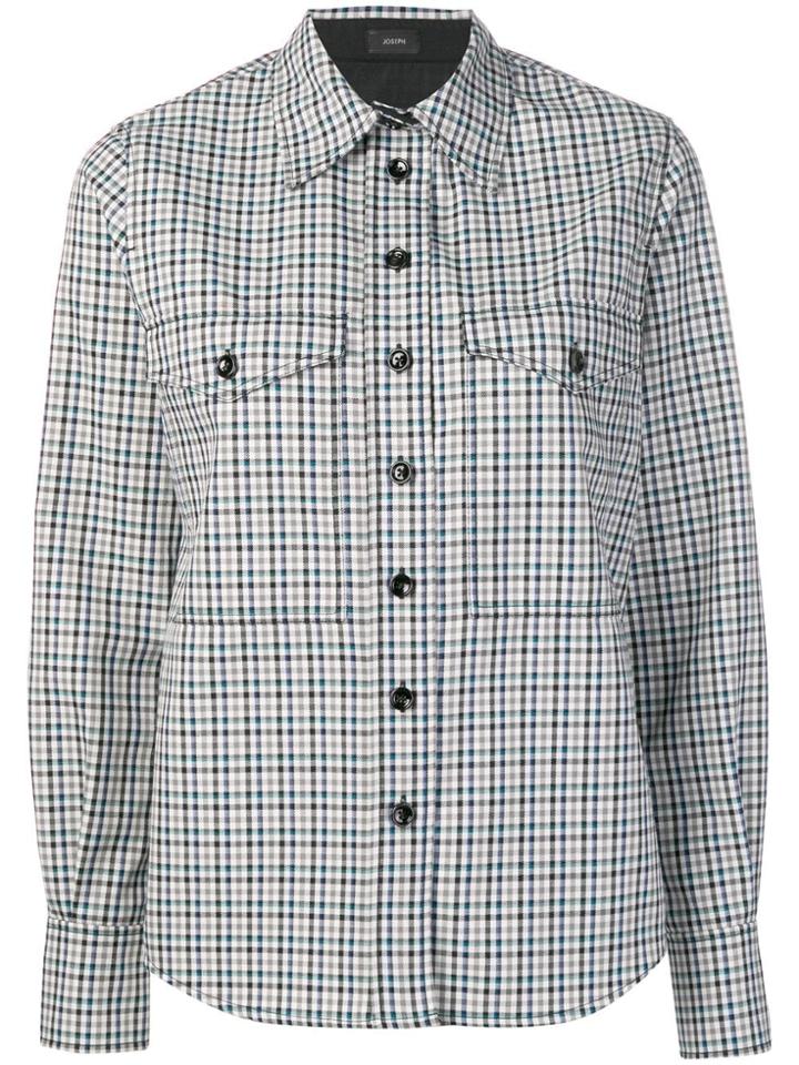 Joseph Fara Checked Shirt - Black