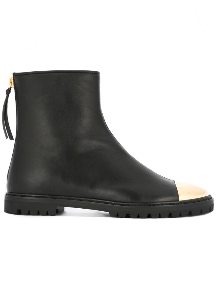 Giuseppe Zanotti Design Metallic Toe Cap Boots - Black
