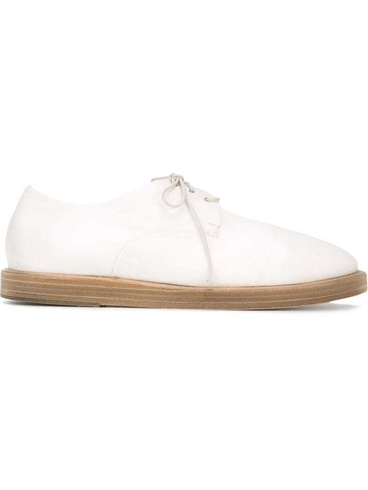 Marsèll Classic Lace-up Shoes, Men's, Size: 41.5, White, Leather/wood